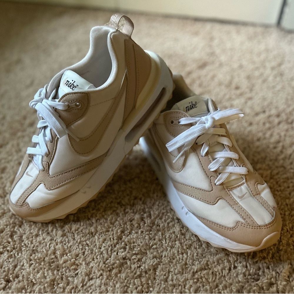 Nike Cream and White Air Max Sneakers